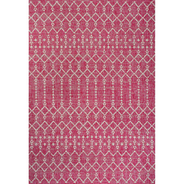 Ourika Moroccan Geometric Textured Weave Indoor/outdoor Rug